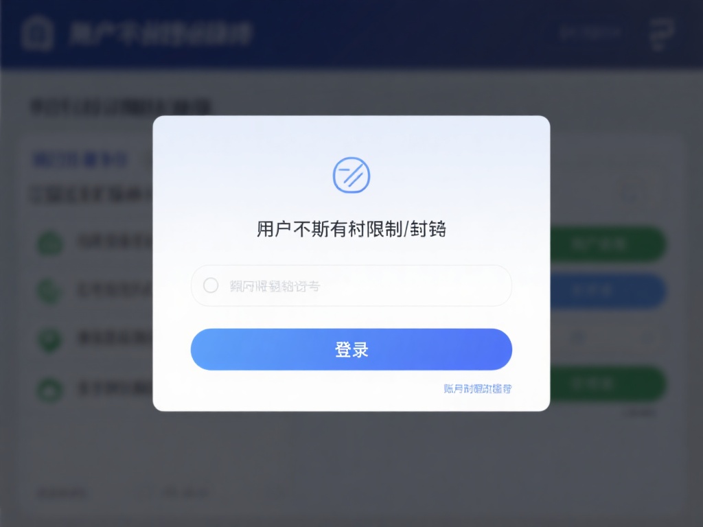 账户被限制或冻结：如果用户之前有过违规操作，账户可
